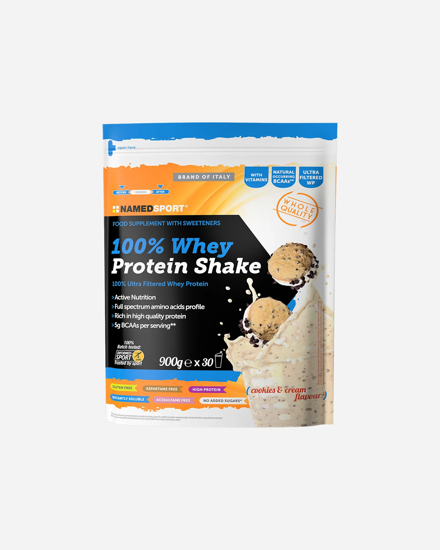 100% WHEY NAMED PROTEIN SHAKE COOKIES & CREAM -900