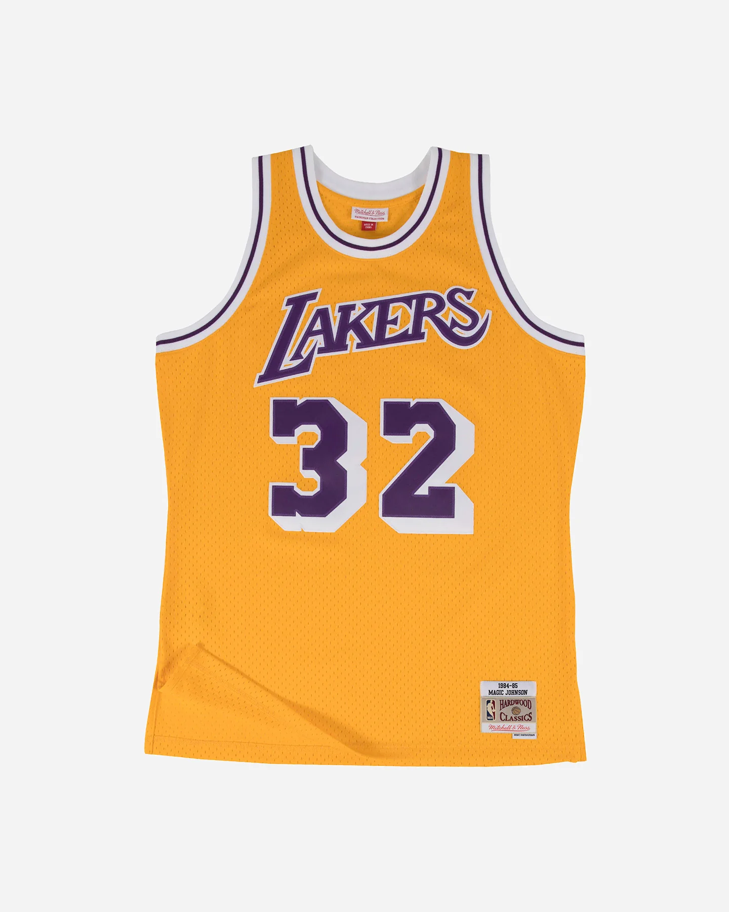 CANOTTA BASKET MITCHELL&NESS NBA LOS ANGELES LAKERS MAGIC JOHNSON M UOMO
