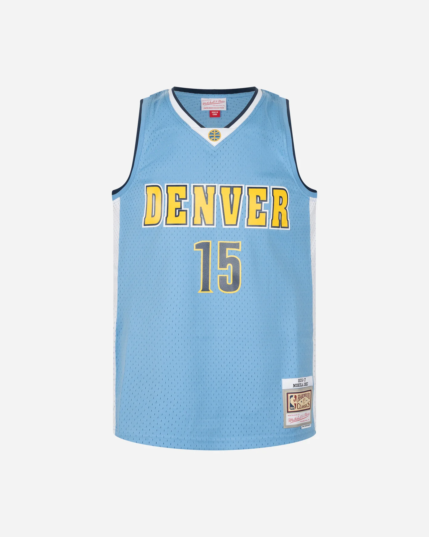 CANOTTA BASKET MITCHELL&NESS NBA DENVER NUGGETS 2016 NIKOLA JOKIC M UOMO